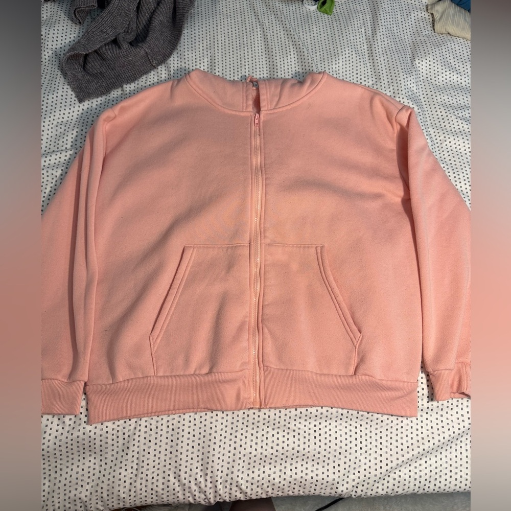 SHEIN Blush Pink Zip-Up Jacket